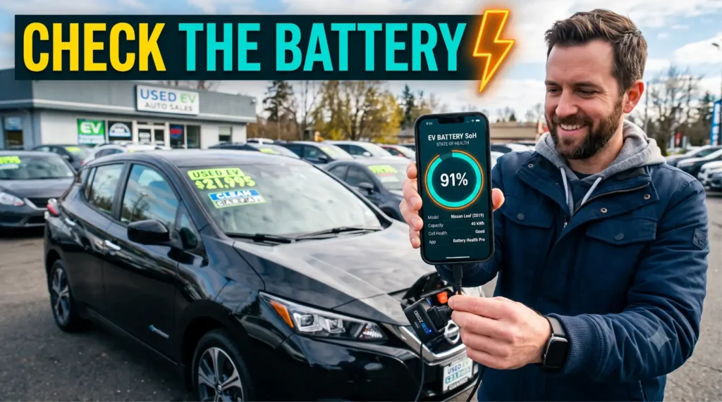 check battery health used EV