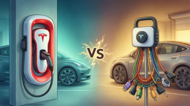 Tesla wall connector vs universal charger